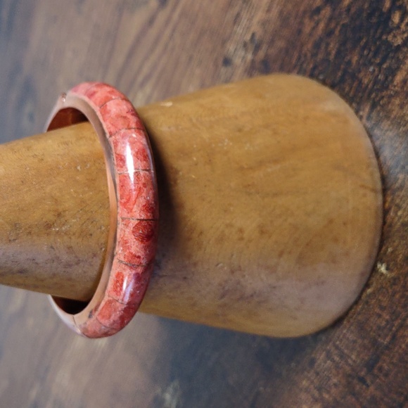 Jay King Coral Inlay Copper Bracelet - Picture 7 of 9